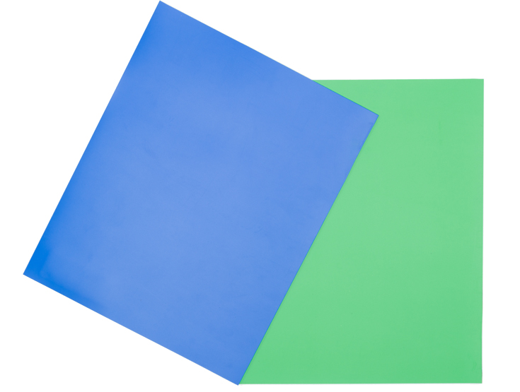 Blue and green chroma floor